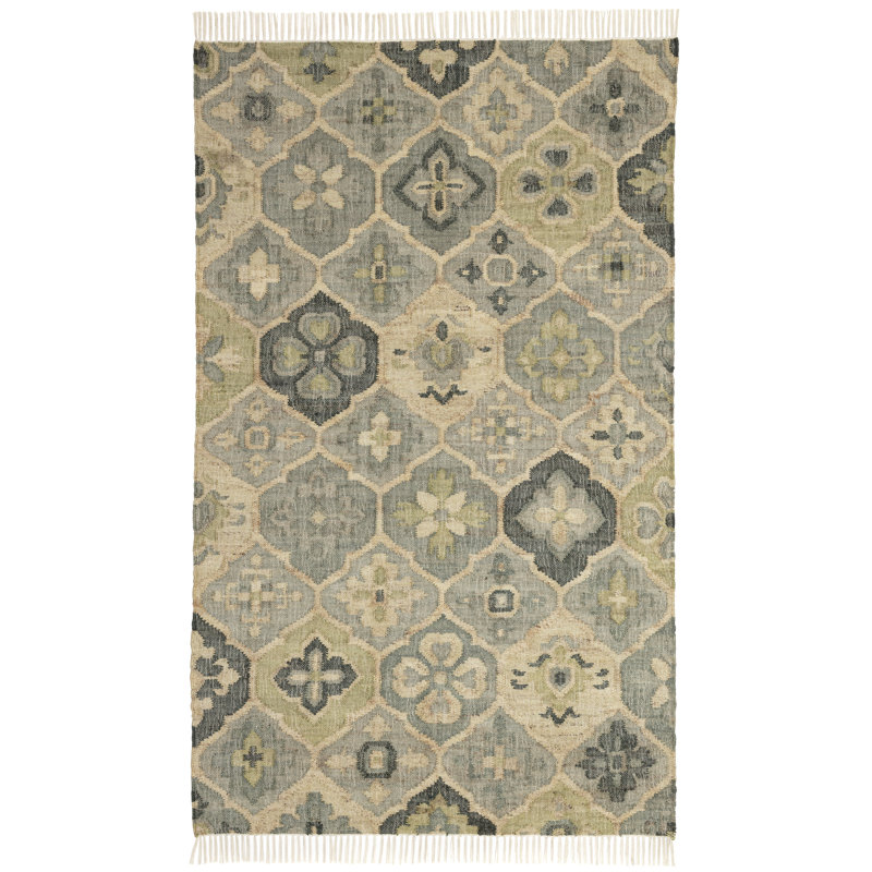 Pali Evergreen Handwoven Jute Rug, Rectangle 2' x 3'
