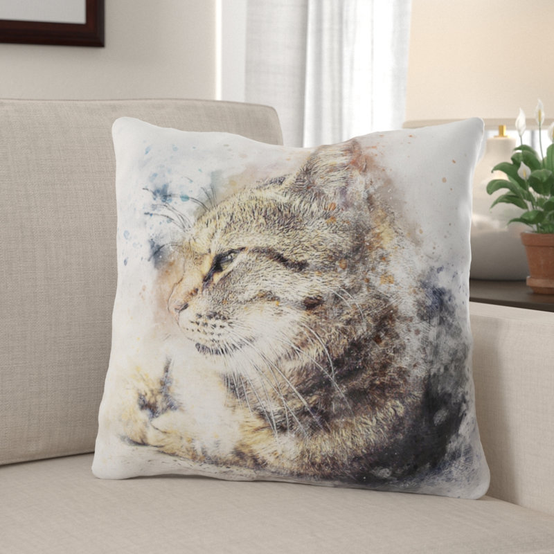 Croskey Outdoor Reversible Throw Pillow, Microsuede, Indoor
