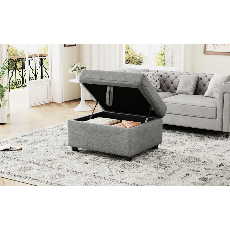 26,6 po en gris pour le salon et la chambre à coucher, rangement, siège en velours côtelé avec rangement mobile et confortable