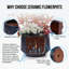 Ensemble de 3 pots à fleurs en céramique émaillée noir mat fait à la main, idéal pour les orchidées et les bégonias, utilisation intérieure / extérieure, argile respirante