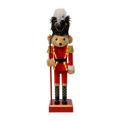 Kurt Adler LED Musical Bear Nutcracker, 15in