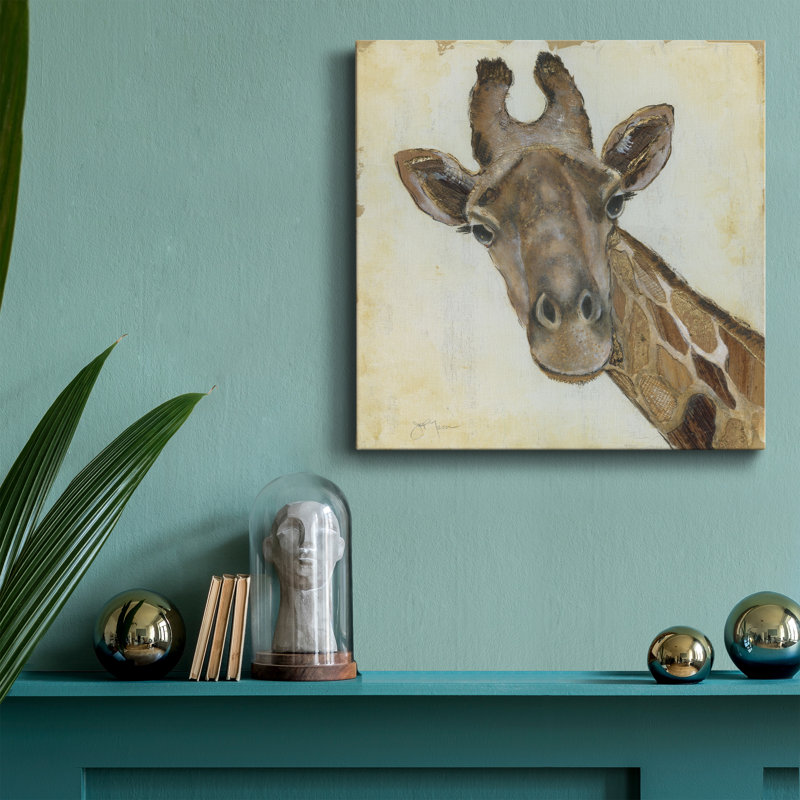 Motif de girafe - reproduction sur toile tendue, H 10 po x l 10 po x P 1 po