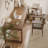 Brown L-Shaped Solid Wood desk-108840005