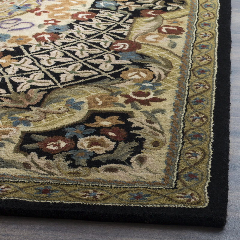 Tapis oriental en laine touffeté à la main Alg, Rectangle 4 pi x 6 pi