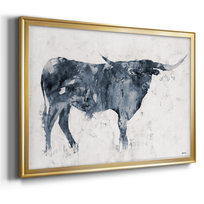Long Horn Alt V2, reproduction d'art sur toile, Or, H 18 po x l 26 po x P 1,5 po