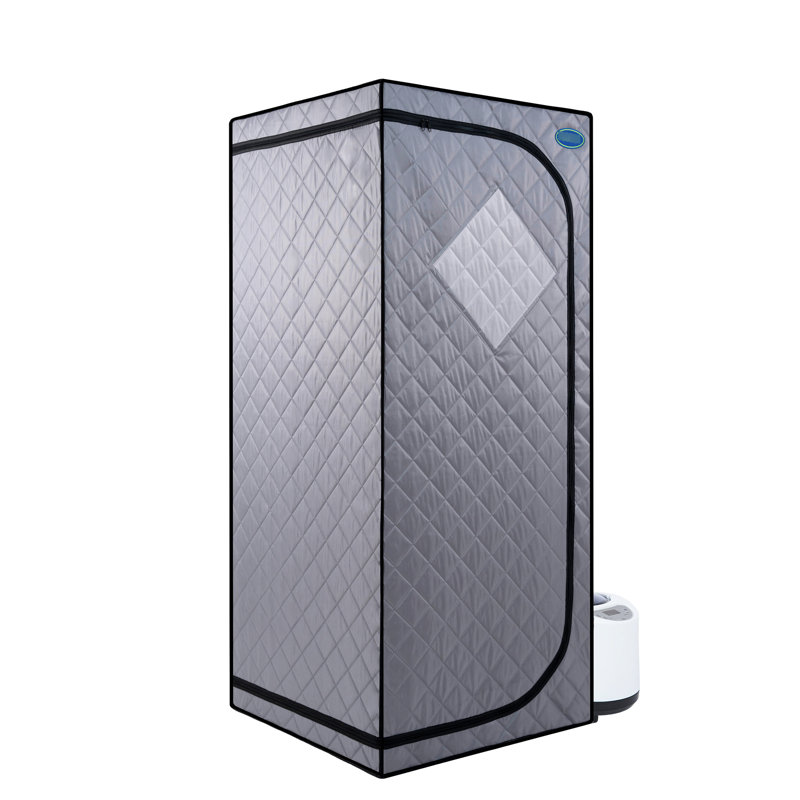 Portable Steam For Home - Personal Spa Enjoyment Zone. Grey. 2.2L Generator. 150F Max Heat. Approved. Remote Controlled With Timer. Foldable Chair. Waterproof & Heatproof Material. Easy Installation