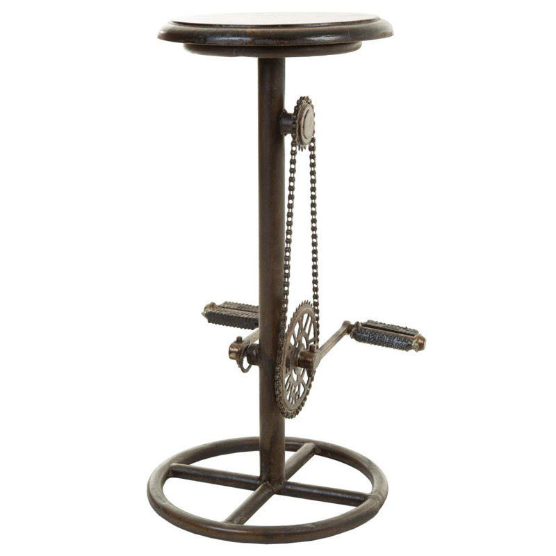 Paso Robles Counter Stool with Metal Frame, Brown, Brown