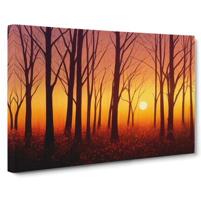 Striking Forest Sunset Vol.3 - Wrapped Canvas