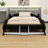 Race Car-Shaped Platform Bed With Wheels-397678375-434214986