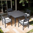 L'ensemble de table et chaises d'extérieur en aluminium durable comprend 4 chaises et 1 table