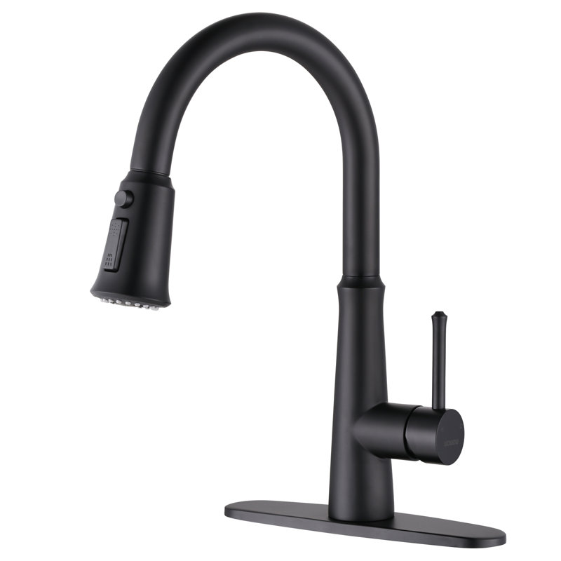 Robinet de cuisine escamotable, Noir