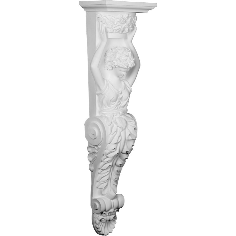 Support / corbeau en uréthane H 40,125 po x l 10,125 po x P 7,625 po
