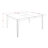 5 Piece Dining Room Furniture Set Includes a Rectangle Kitchen Table with Pedestal and 4 Dining Chairs, Cappuccino-507305226