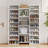 46-Pair White Shoe Rack, 14-Tier Open Cubby Cabinet, 47″ Wide Modern Entryway/Closet/Living Room Organizer, 23 Shelves