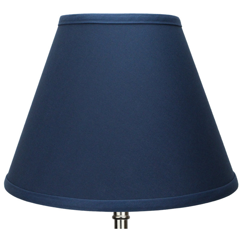 Navy Blue Linen Empire Lamp Shade with Spider Attachment