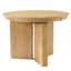 Table de salle à manger extensible Trexm, table de cuisine de ferme moderne avec base piédestal et patins réglables pour la salle à manger, cuisine (naturel)-4975131