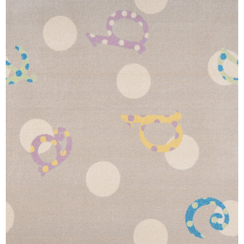Tapis à pois ABC par Joy Carpets, Rectangle 5 pi 4 po x 7 pi 8 po