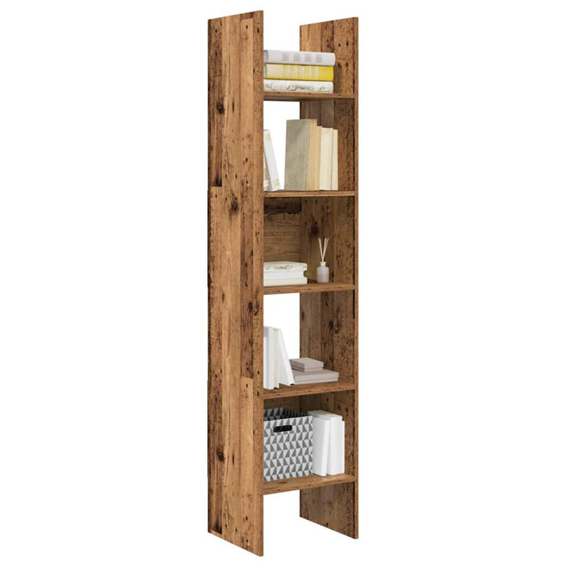 Book Cabinet Chipboard Standing Shelf Rack, (6 Shelves) 180cm H x 40cm W x 35cm D, Brown