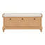 Banc de rangement cannelé classique avec coussin et 3 tiroirs pour les couloirs d'entrée du salon-2022862926