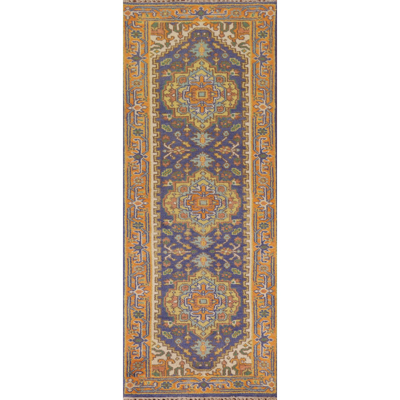 Tapis de couloir bleu 3x8