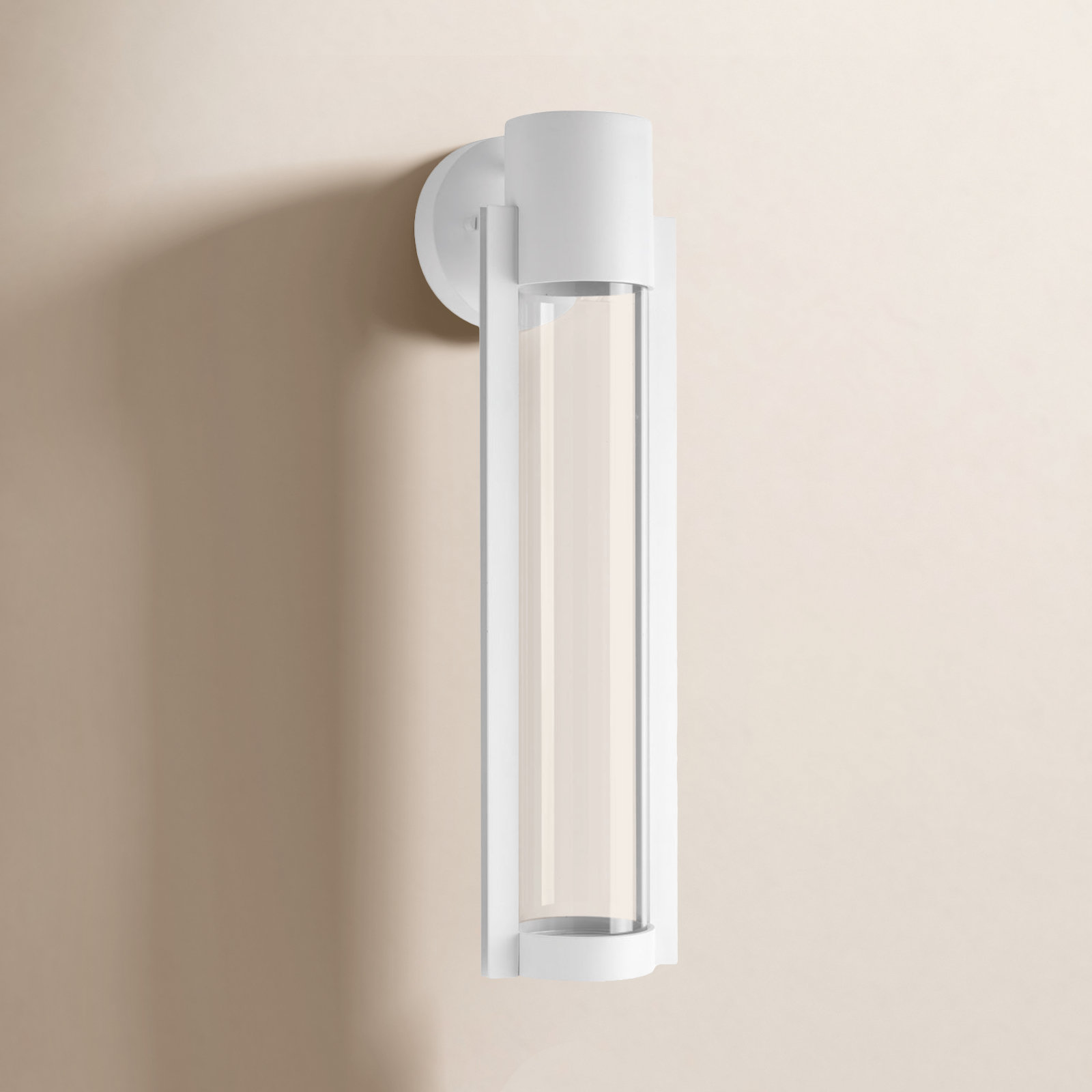 Eddy Integrated LED Outdoor Wall Lantern, White