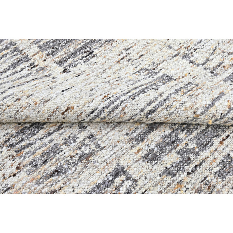 High-Quality Hand-Knotted Sand Area Rug, Rectangle 9' x 12', Brown