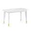 Ensemble de table et chaises pour enfants, ensemble de 5 pièces à finition blanche