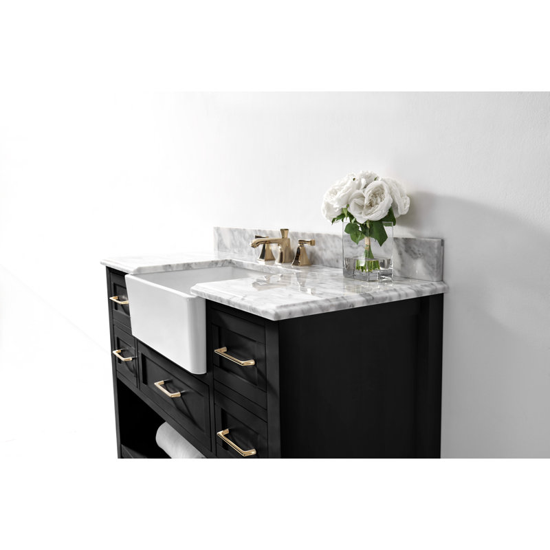 48'' W Single Vanity, Black Onyx
