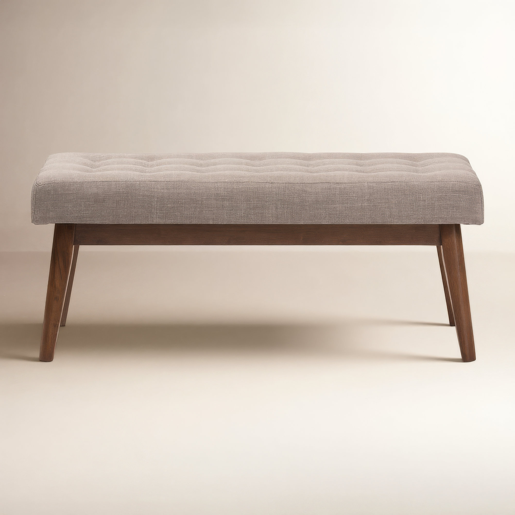 Harris 43" Upholstered Bench, Light Gray