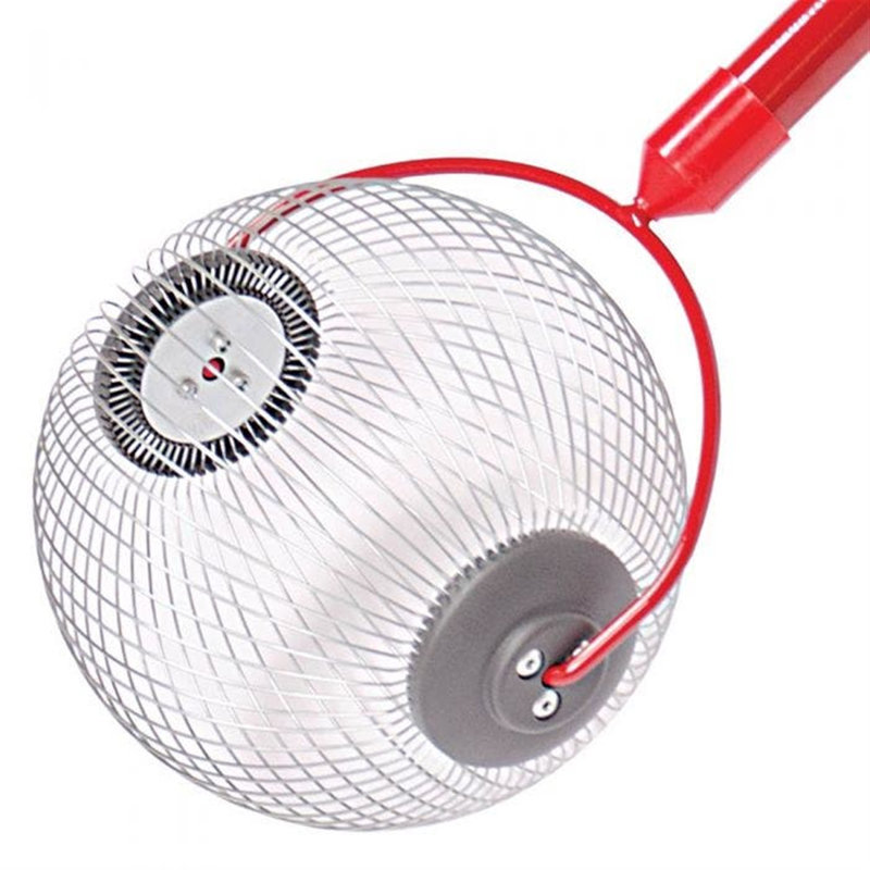 Red Steel Medium Nut Gatherer with Comfort Grip Handle