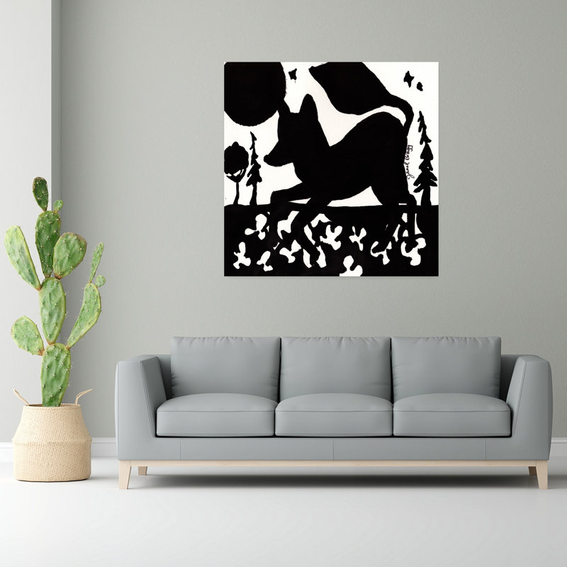 Art contemporain contemporain avec cheval abstrait, H 48 po x l 48 po