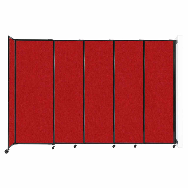 Cloison coulissante 5 pi, H 90 po x l 135 po x P 1 po, Rouge