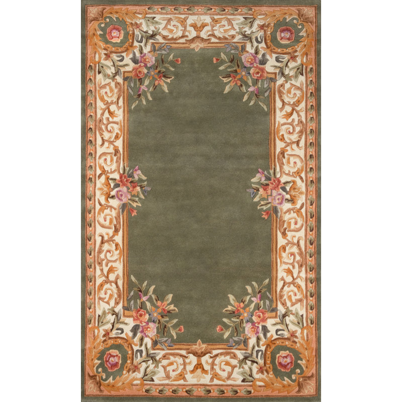 Akili Wool Floral Indoor Rug, Rectangle 5' x 8'