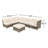 Aguilar 9-Piece Outdoor Wicker Sectional with Sunbrella Cushions