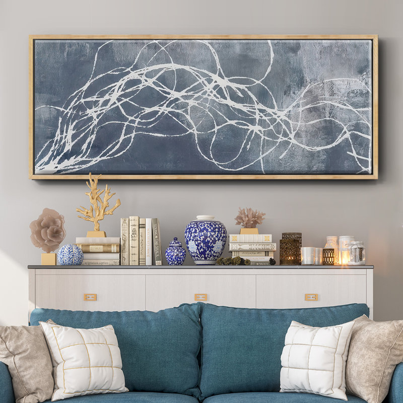 Organic Lining  II - Framed Canvas, 20" H x 50" W