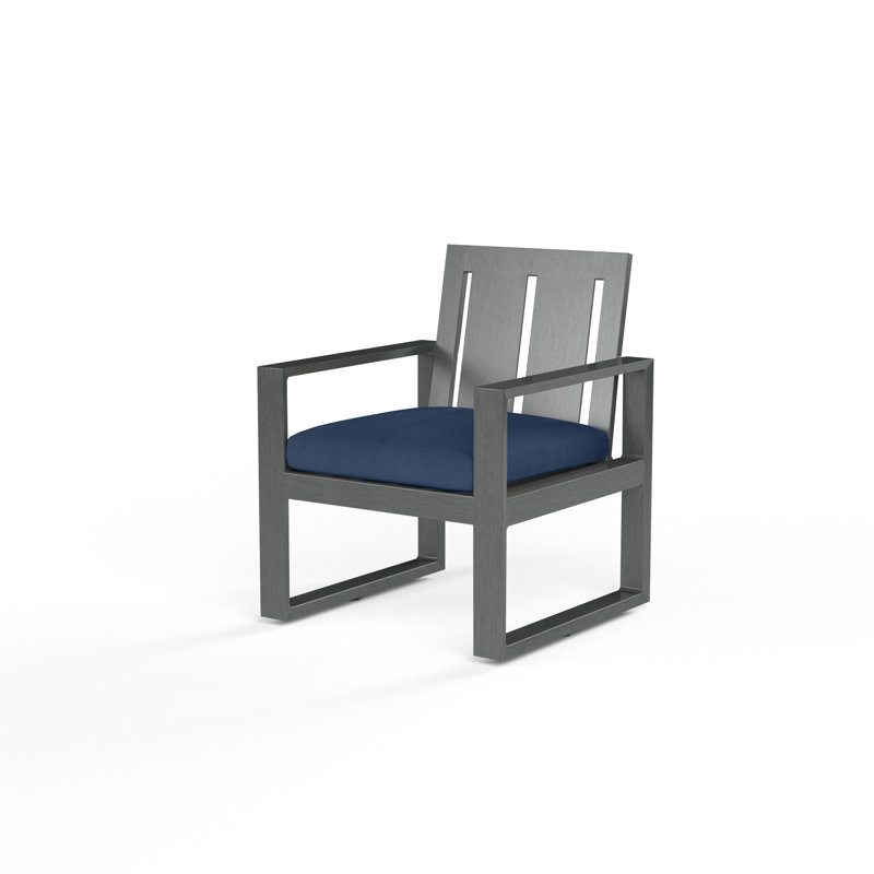 Chaise de patio avec coussin Georgie, Spectre indigo Sunbrella®