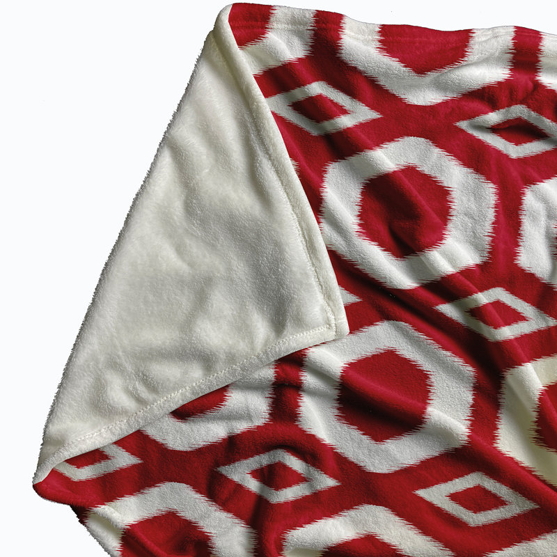 Fia Geometric Blanket, Red