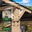 Pavillon de jardin en bois 8 pi x 10 pi avec barre et repose-pieds