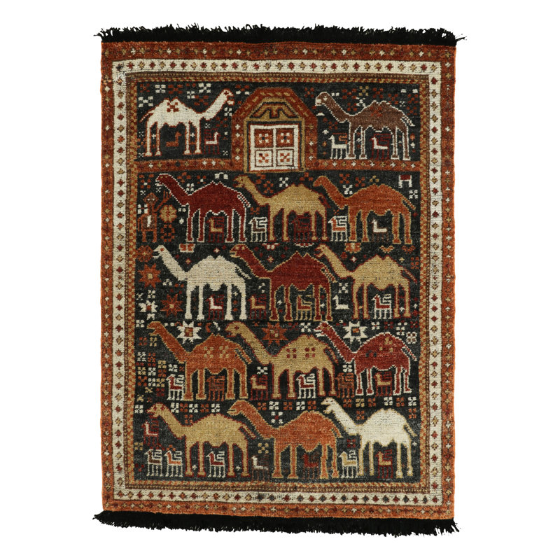 Burano Hand Knotted Wool Animal Print Area Rug, Rectangle 10' x 14'