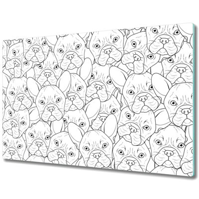 Azocar Tempered Glass Bulldogs Chopping Board
