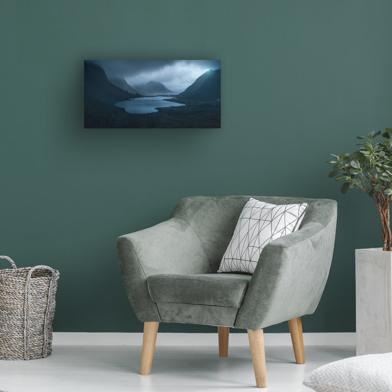 Art sur toile bleu bolivien David Martin Castan, H 12 po x l 24 po