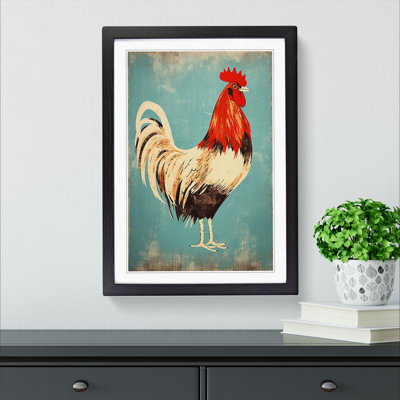 Rooster Minimalism - Framed Print