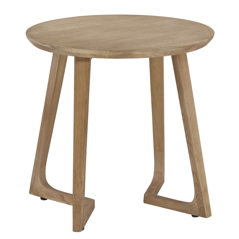 Table de bout en bois d'orme Farley, naturel
