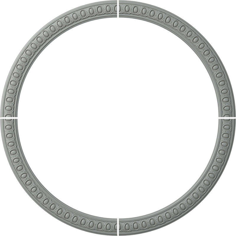 Ensemble d'anneaux de plafond Egg and Dart, H 42 po x l 42 po x P 0,625 po, Paquet de 4 (forme un cercle complet)