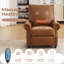 Fauteuil inclinable par pression avec massage et chaleur, cuir respirant-1289015525