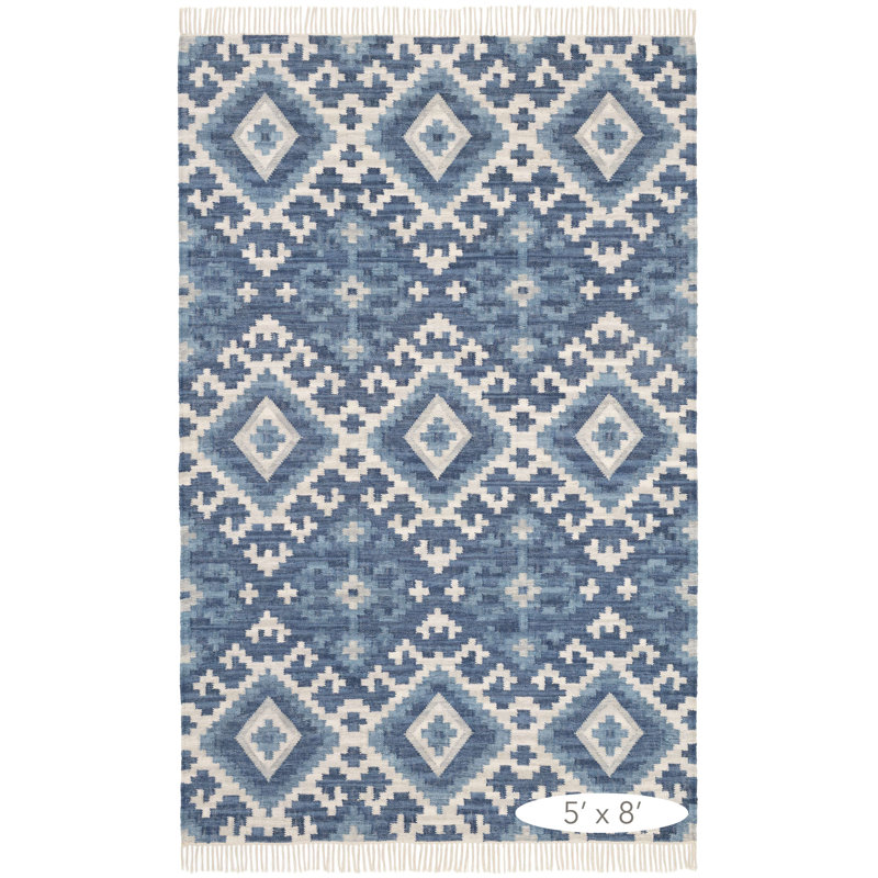 Tapis en coton tissé à la main Marmara Kilim, Rectangle de 5 pi x 8 pi