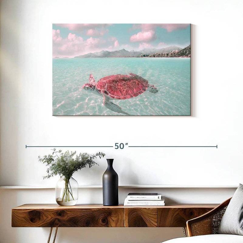 Brampt Sunbathing Turtle, 24" H x 36" W