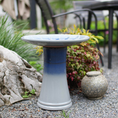 Bain d'oiseaux en céramique pour patio, jardin