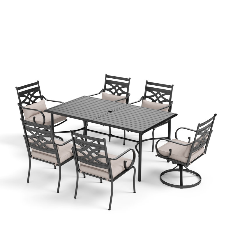 Ensemble de salle à manger rectangulaire pour 6 personnes 66,5 po Salem