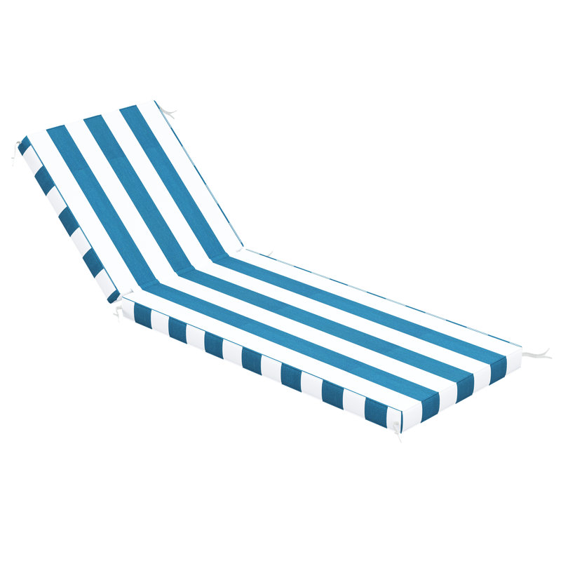 Sunbrella® Outdoor Chaise Cushion, 26" W x 80" D, Cabana Regatta